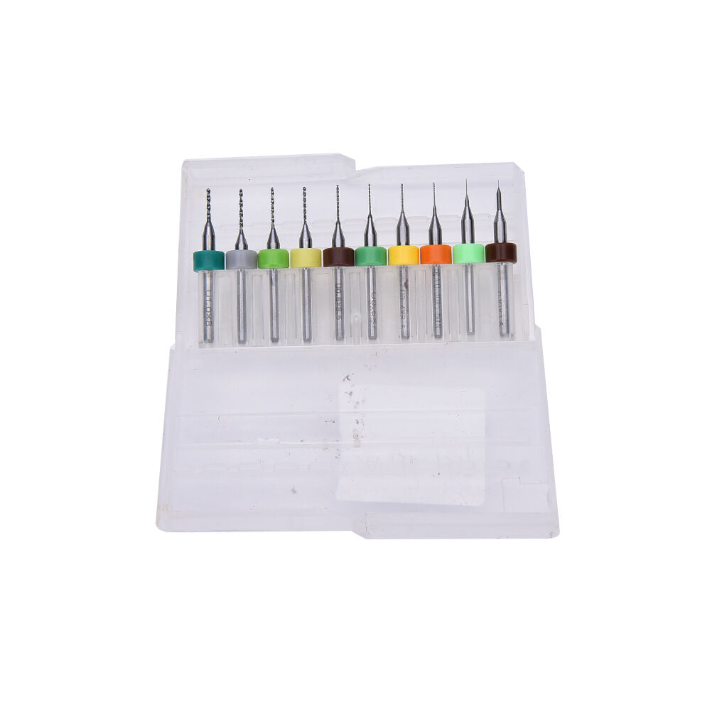 10x PCB CNC Print Circuit Board Carbide Micro Drill Bits Set Tool 0.1mm-1.0mm DD