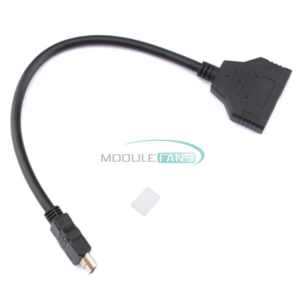 30CM HDMI Transmission Adapter Cable One-in-two Conversion Cable Support 1080P