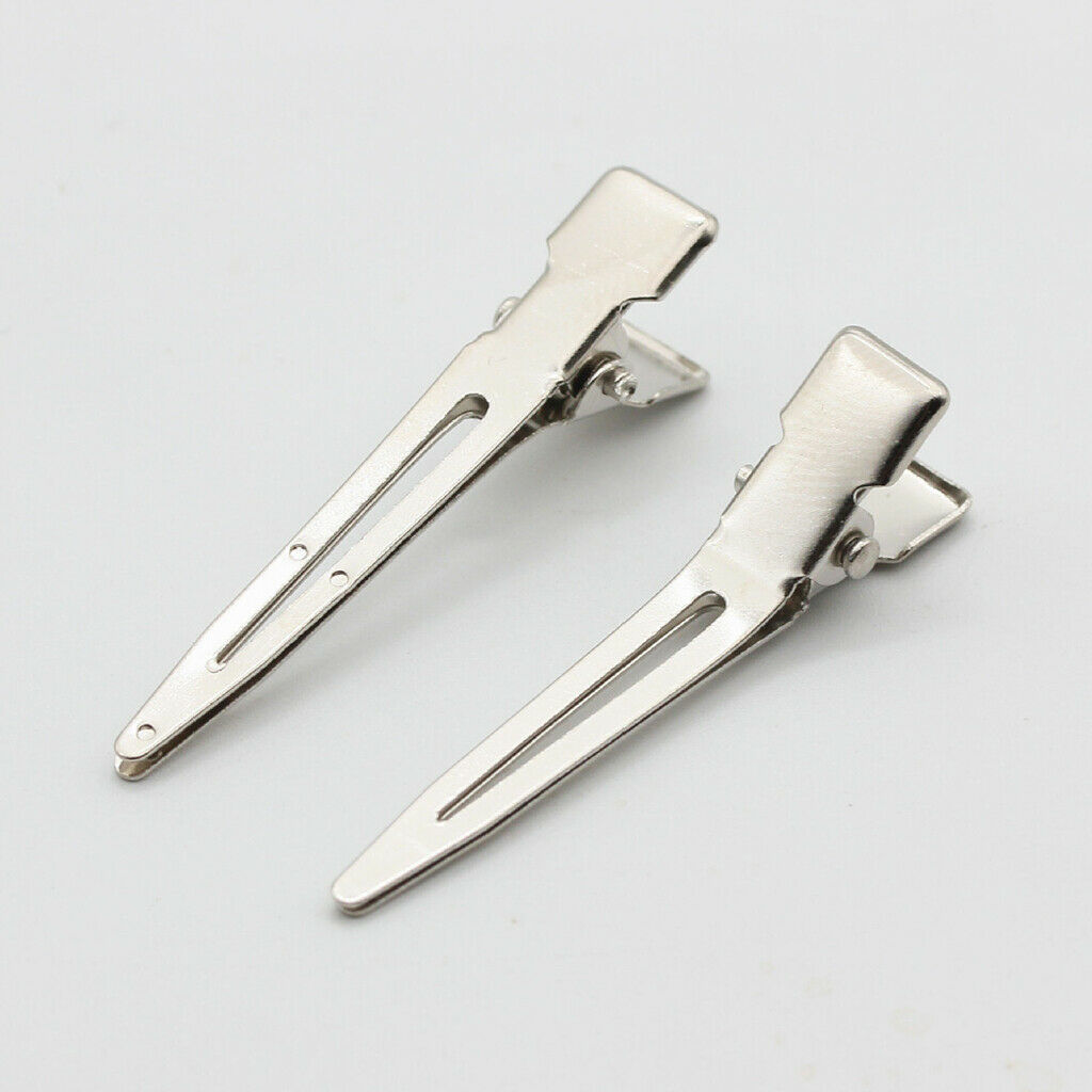 50 Pieces Women Alligator Curl Clips Blank Hair Pins Holders Crafts Projects