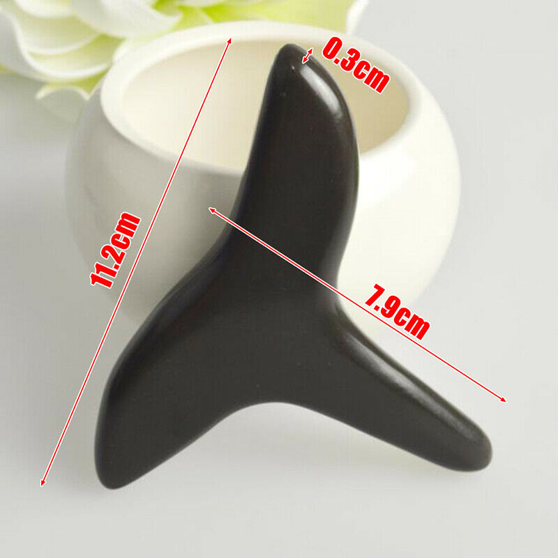 1PC Crystal Natural Stone Obsidian Massage Stone Guasha Scraping Facial Massa Tt