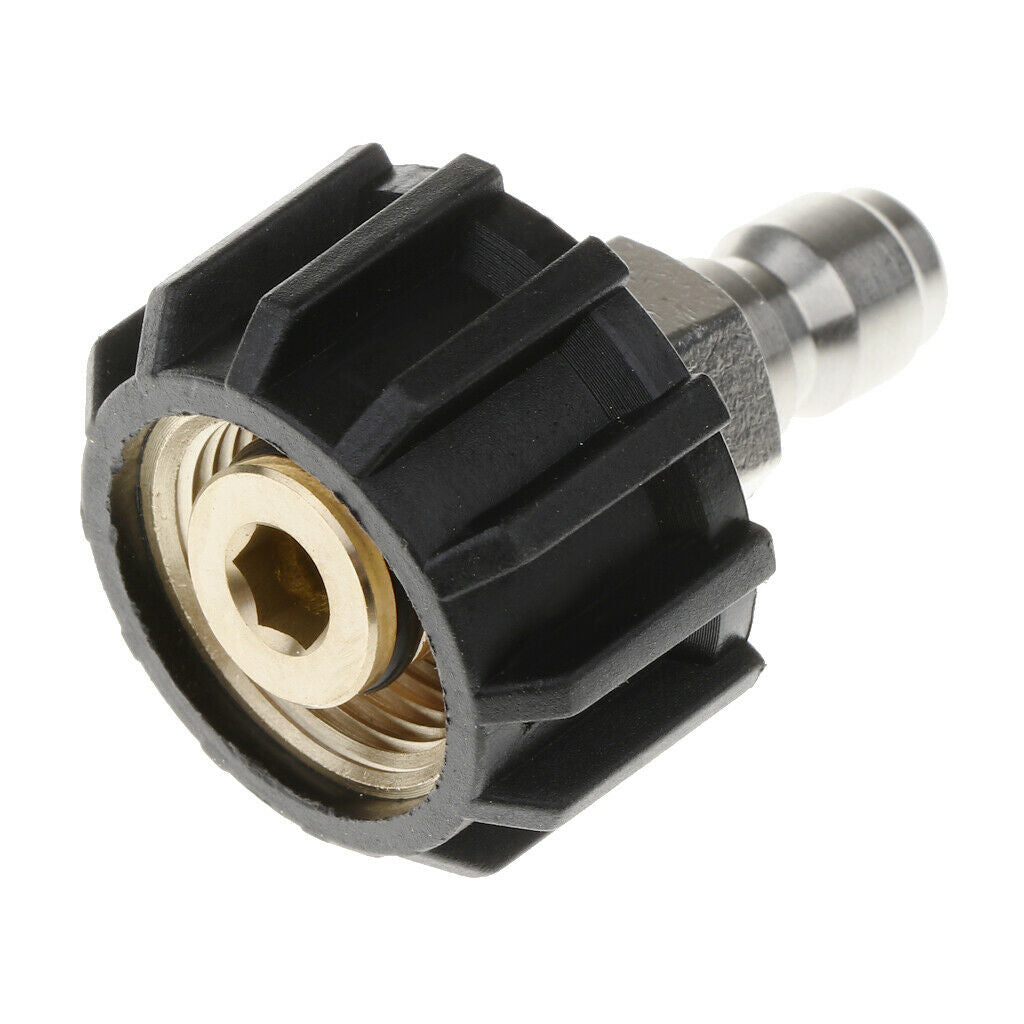 1 Packs Brass Garden Hose Adaptor Car Cleaning Parts M22/14 to 1/4 Male Plug