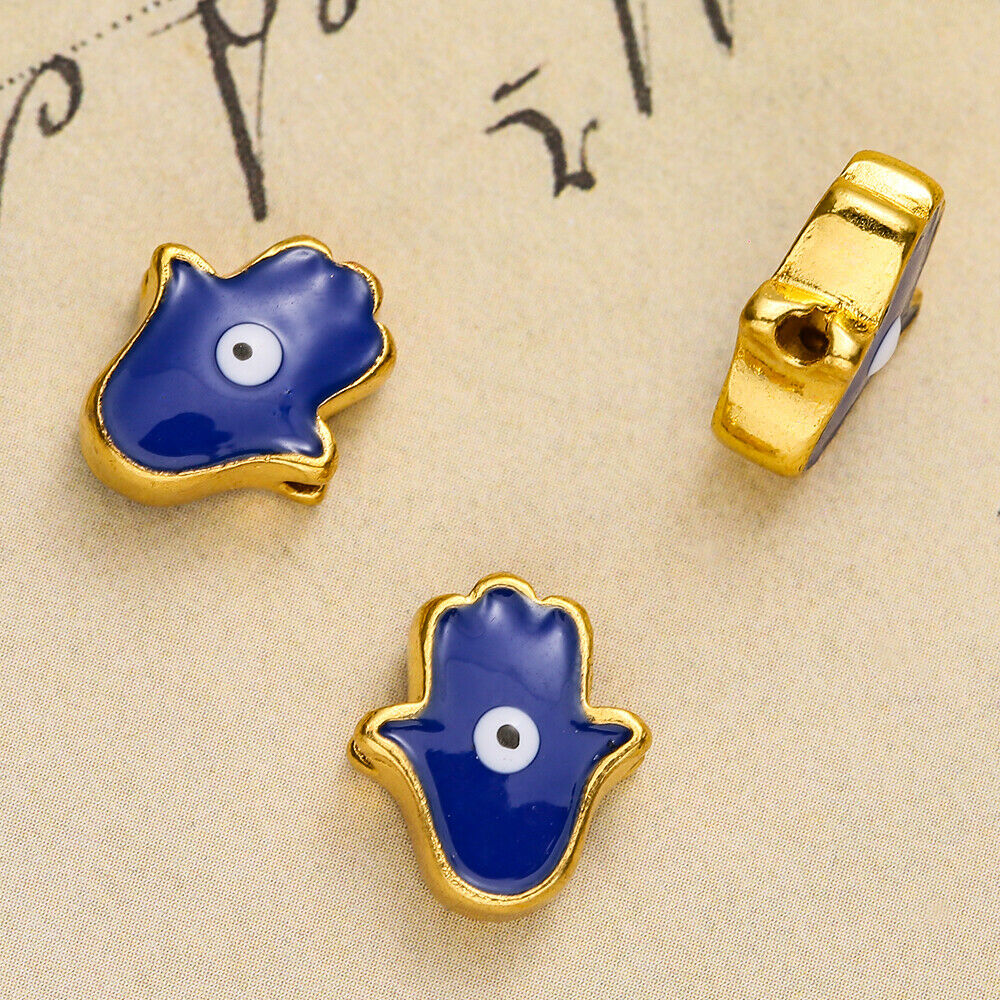 30Pcs New Evil Eye Enamel Charms Eye Alloy Oil Drop Pendants Cute Women Jewelry