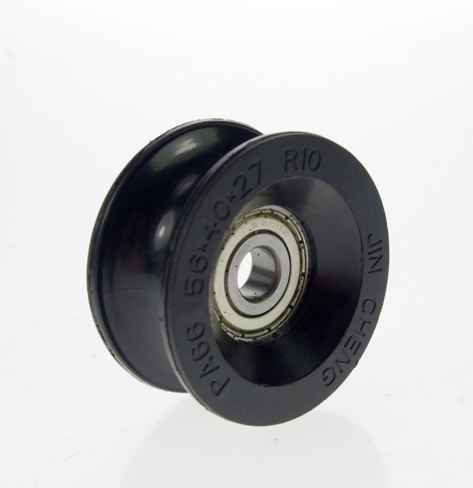 (2) 10*56.5*27mm 1056UU U Groove Guide Pulley Sealed Rail Ball Bearing Nylon