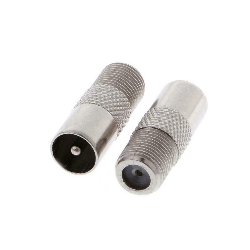 5 Pcs RF Coax Straight Connector F Female to RF Male TV Antenna Adapter