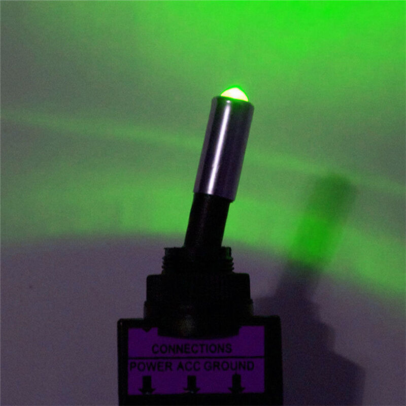 1PC 12V 20A Car Auto Green LED Light Toggle Rocker Switch 3Pin SPST ON/OF.l8