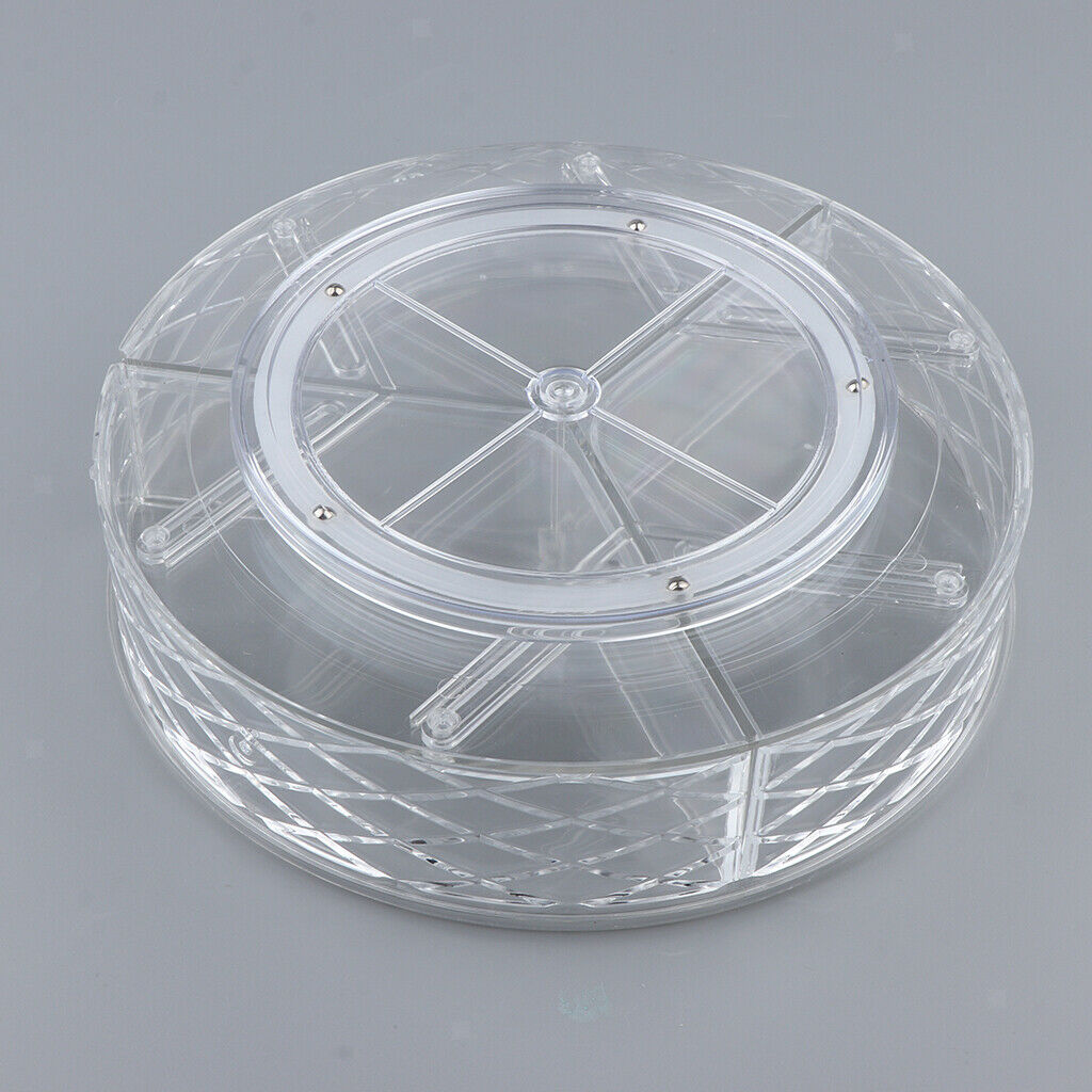Acrylic Makeup Cosmetic Organizer&Drawer 360 Degree Rotating Fish Scales