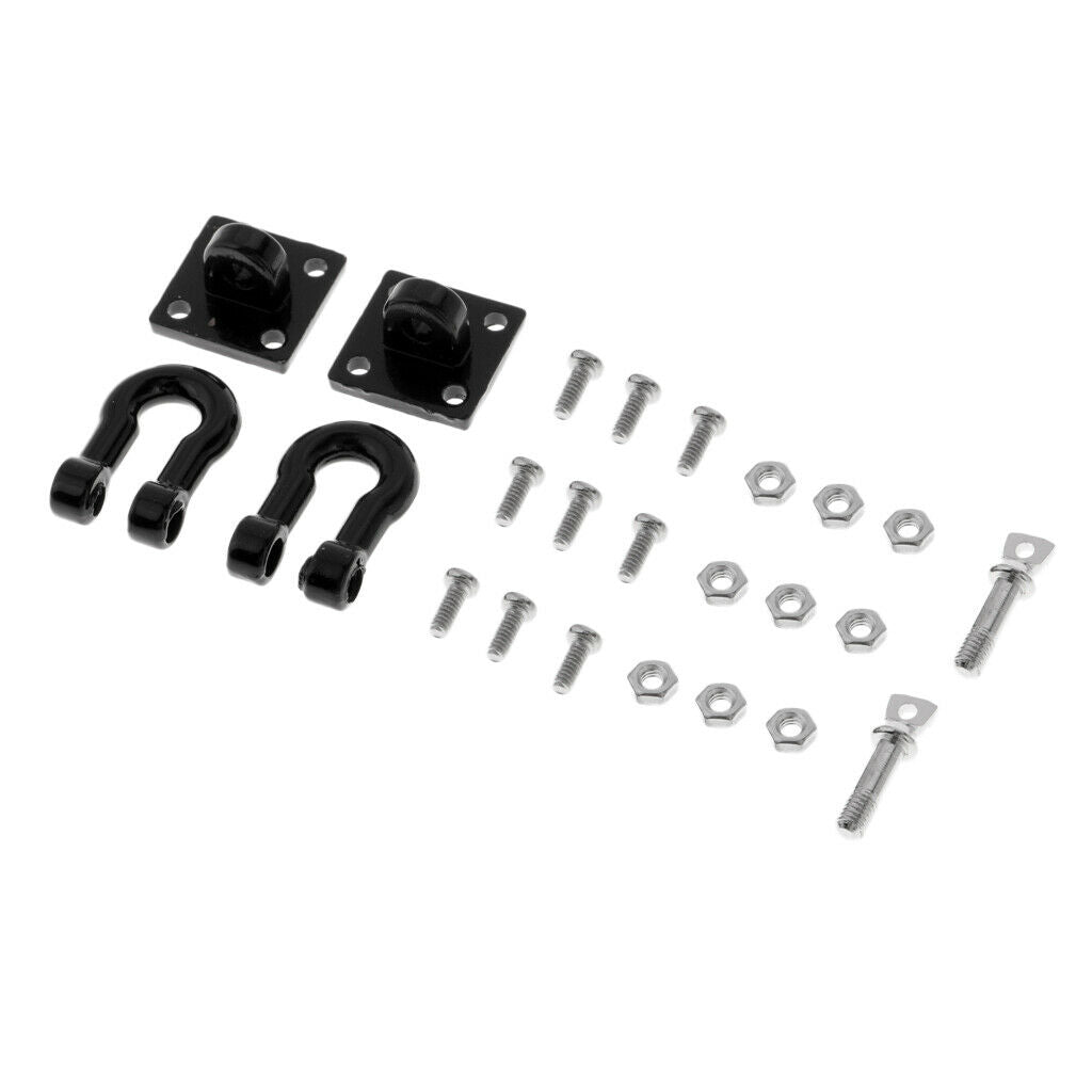 2Pcs Metal Winch Shackle D-Rings Accessories for   D90 1:10 RC Crawler -