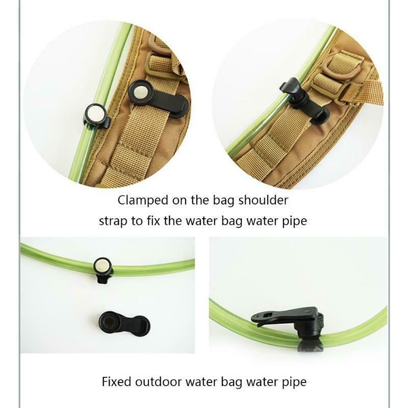Universal Hydration Pack Water Bladder Bag Drink Tube Clip Holder for Backpack
