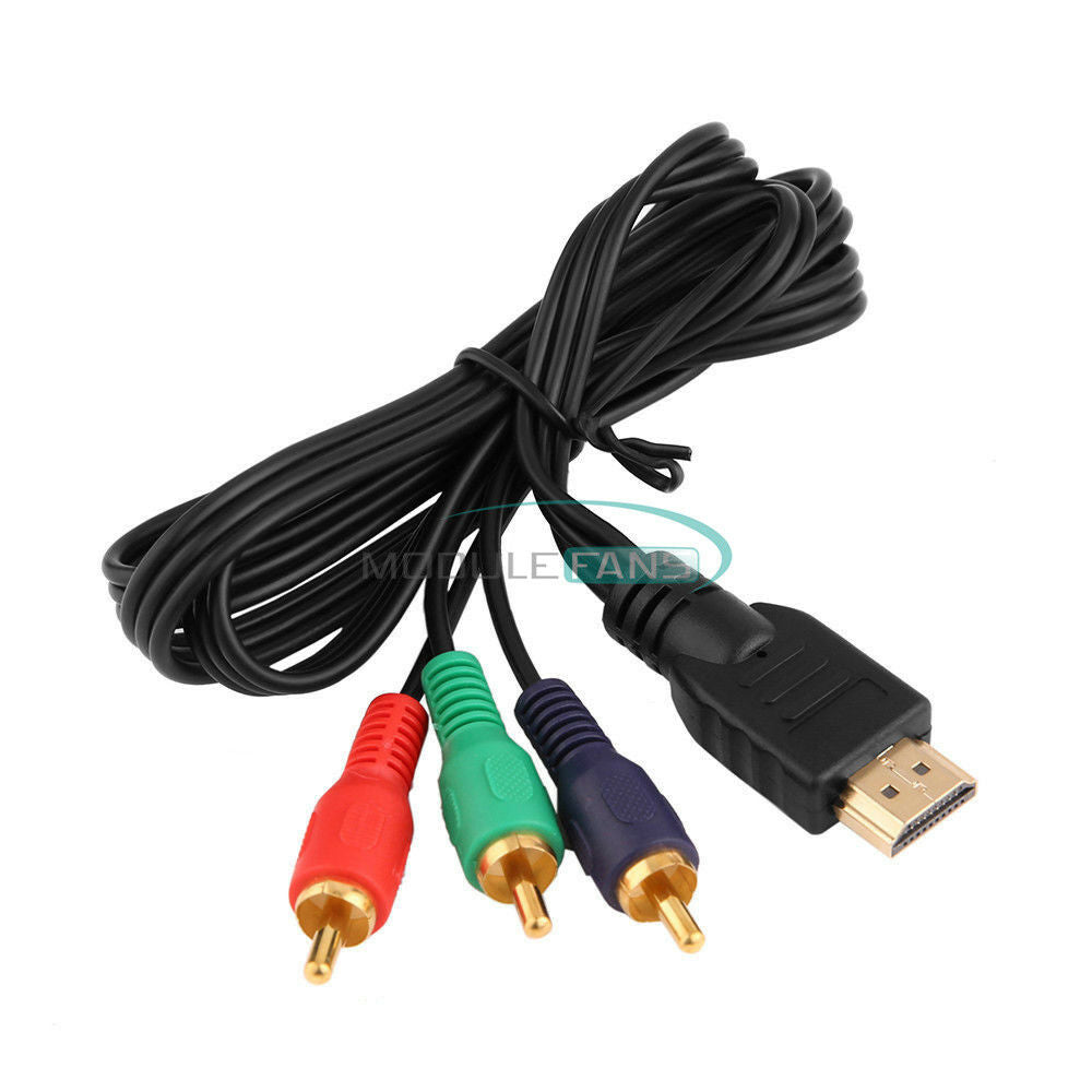 HDMI Male to 3 RCA Video Audio AV Connection Cable Adapter For HDTV DVD 1080P