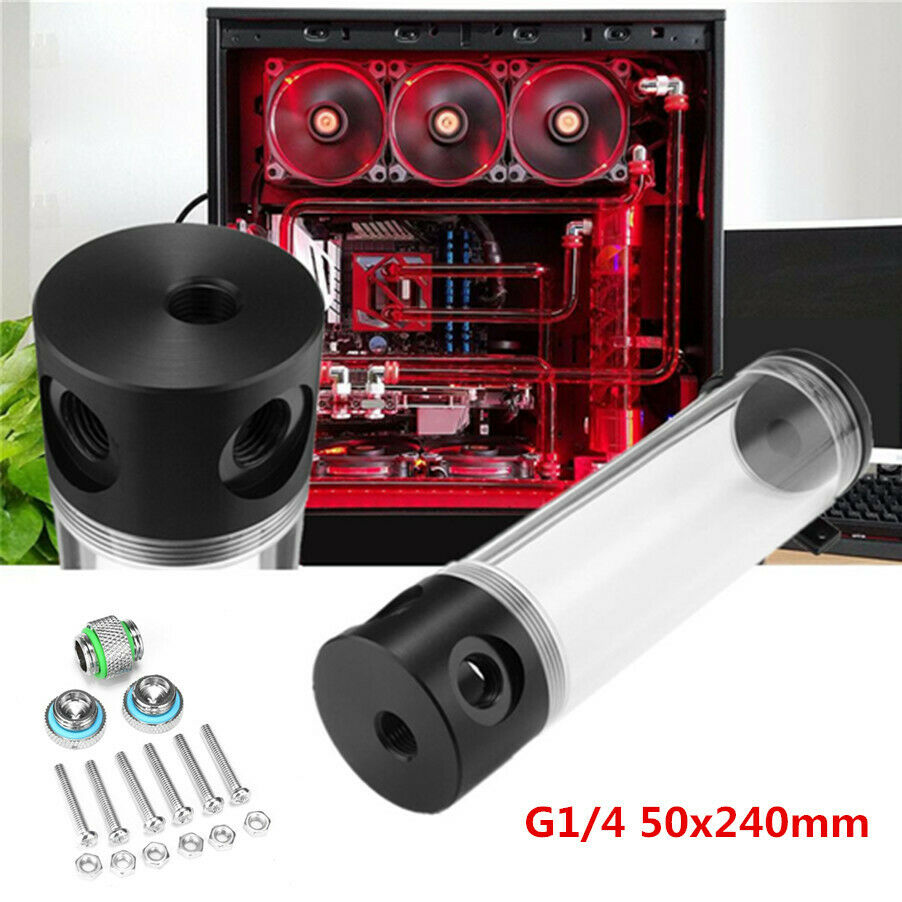 PC Water Pump Tank Computer Water Cooling Reservoir Tank Radiator Cylinder Water