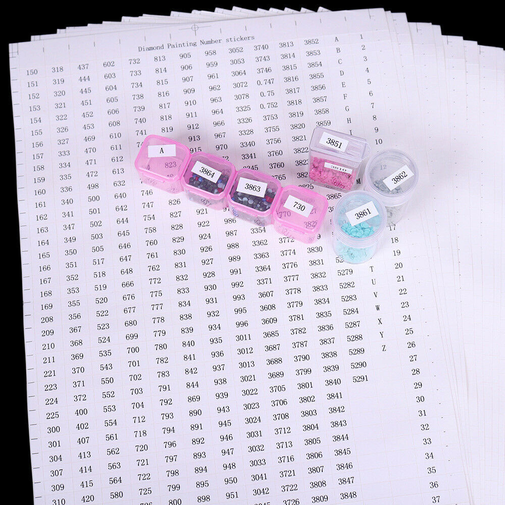 5D Diamond Painting Label Stickers Number Storage Embroidery Tools Craft DIY