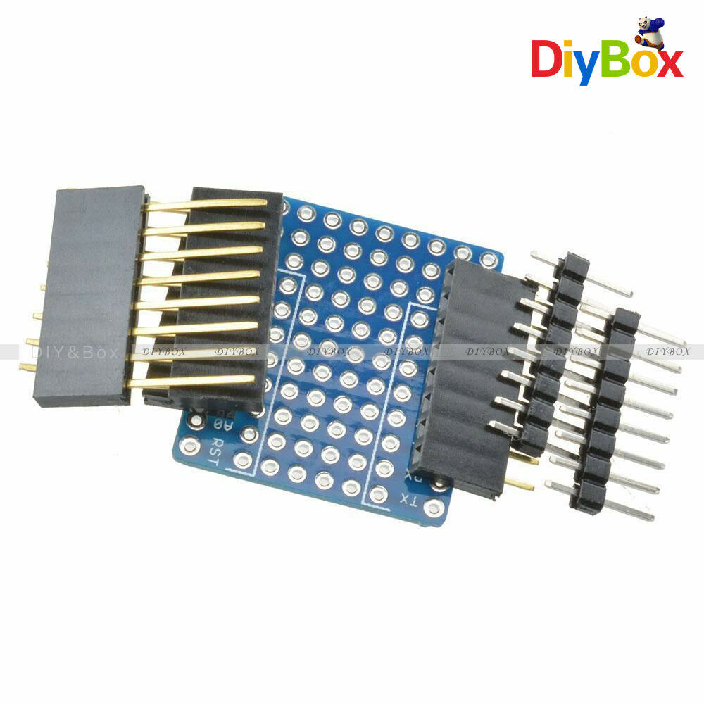 WeMos D1 ProtoBoard Shield for mini double sided perf board Arduino Compatible