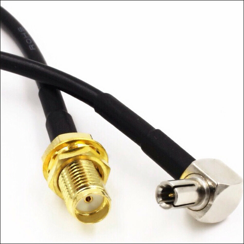 New IMC SMA Female Jack to TS9 Male Right Angle Pigtail Coaxial Cable Ante.l8