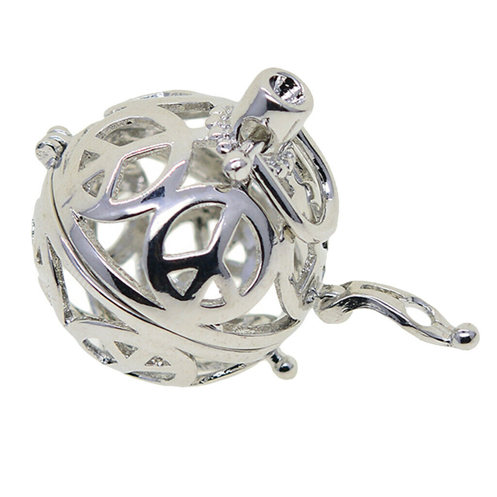 Beads Cage Charms Locket Pendant Settings for DIY Necklace Peace