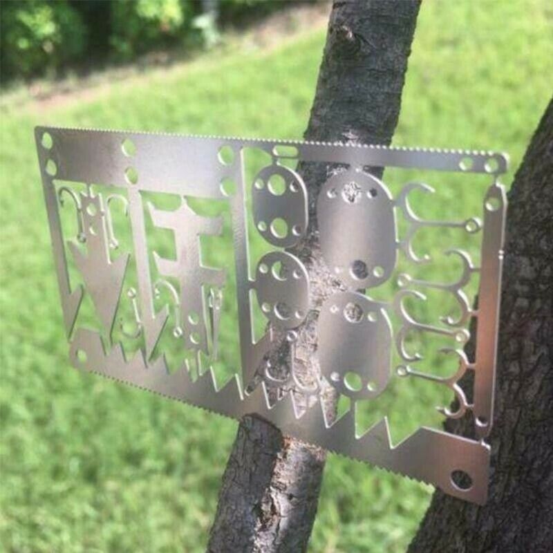 22 In 1 Survival Card-Multi Purpose Pocket Tool Steel Fishing Hunting ToolsFCA
