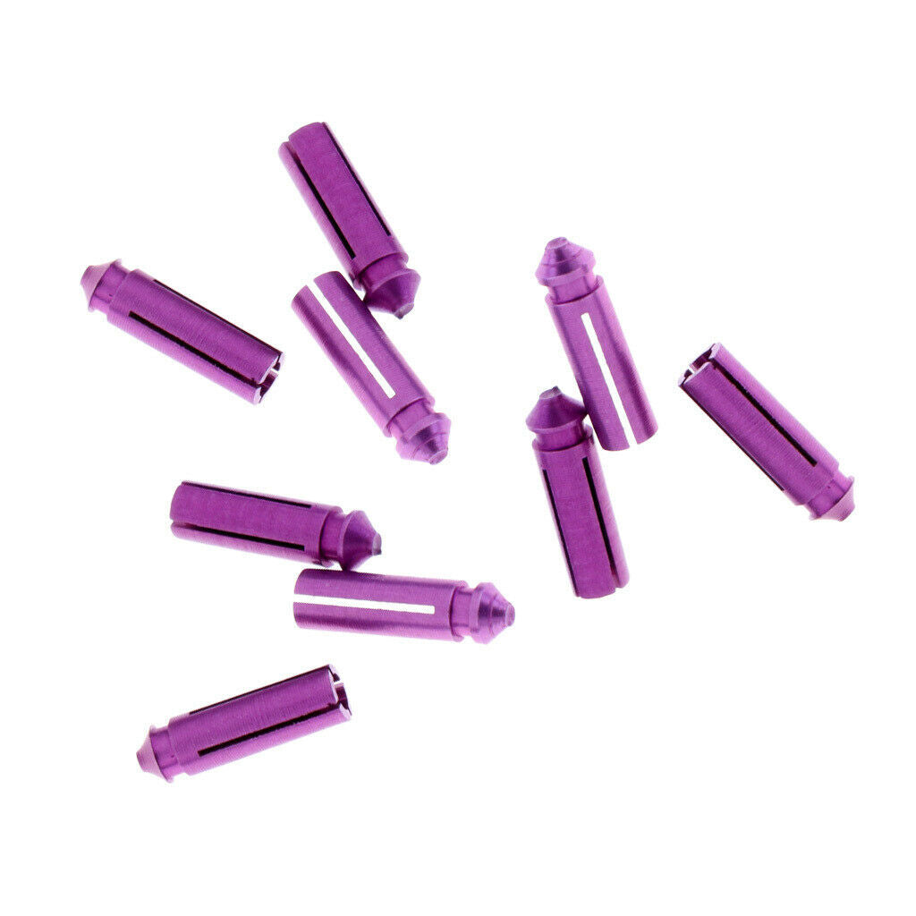 Set of 18 Anodised Aluminum Dart  Savers Protectors (Purple + Blue)