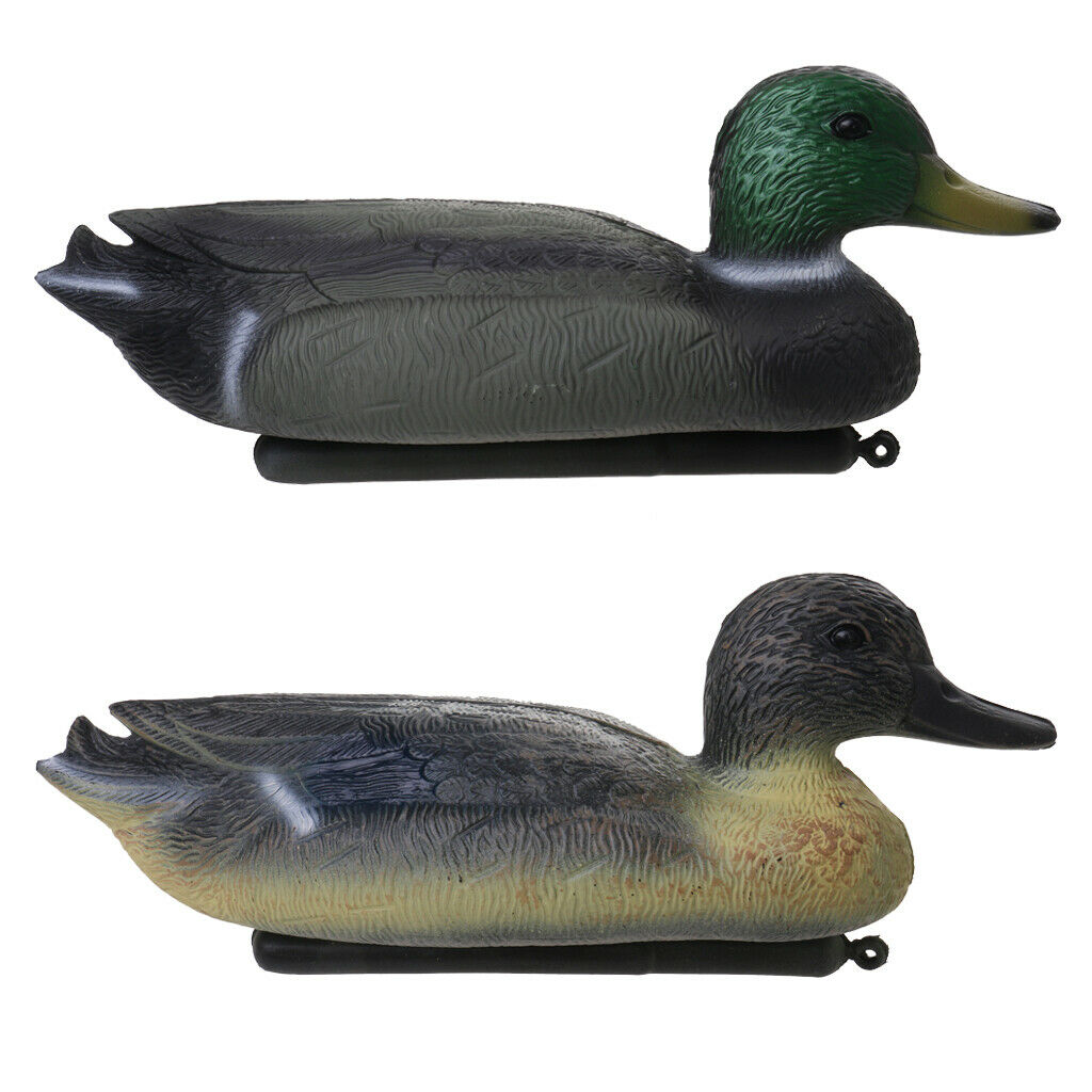 2 Pieces Floatation Lifelike Duck Decoys Outdoor Shooting Hunting Target