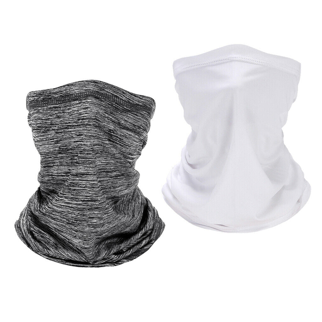 2x Cycling Face Guard Balaclava Soft Scarf Women Men Neck Warmer Headwear