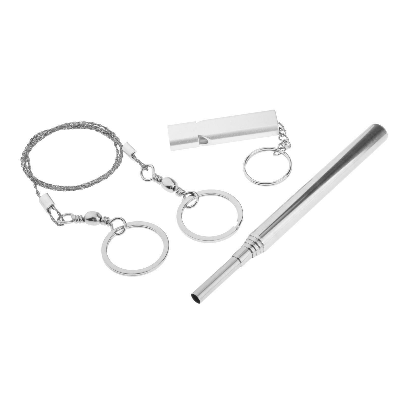 Outdoor Survival Kits Camping Emergency Tools Wire Saw Clips Equipment