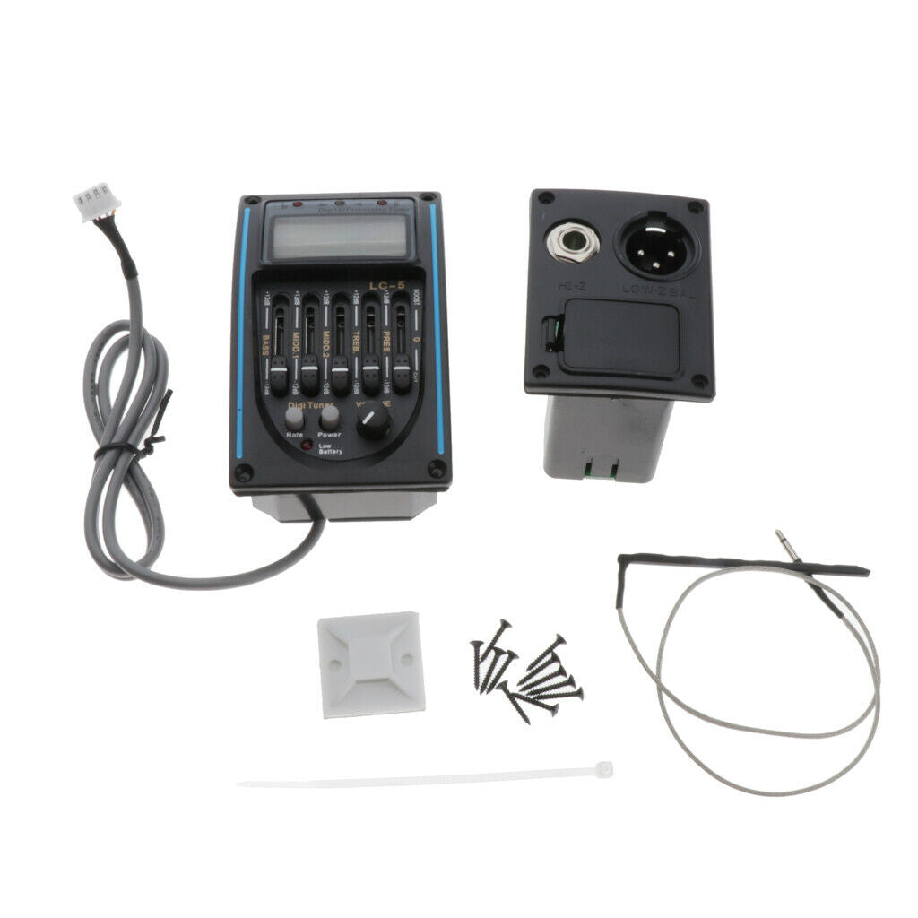Acoustic Guitar Pickup & EQLC-5 Band Preamp Tuner Guitar DIY Accessories
