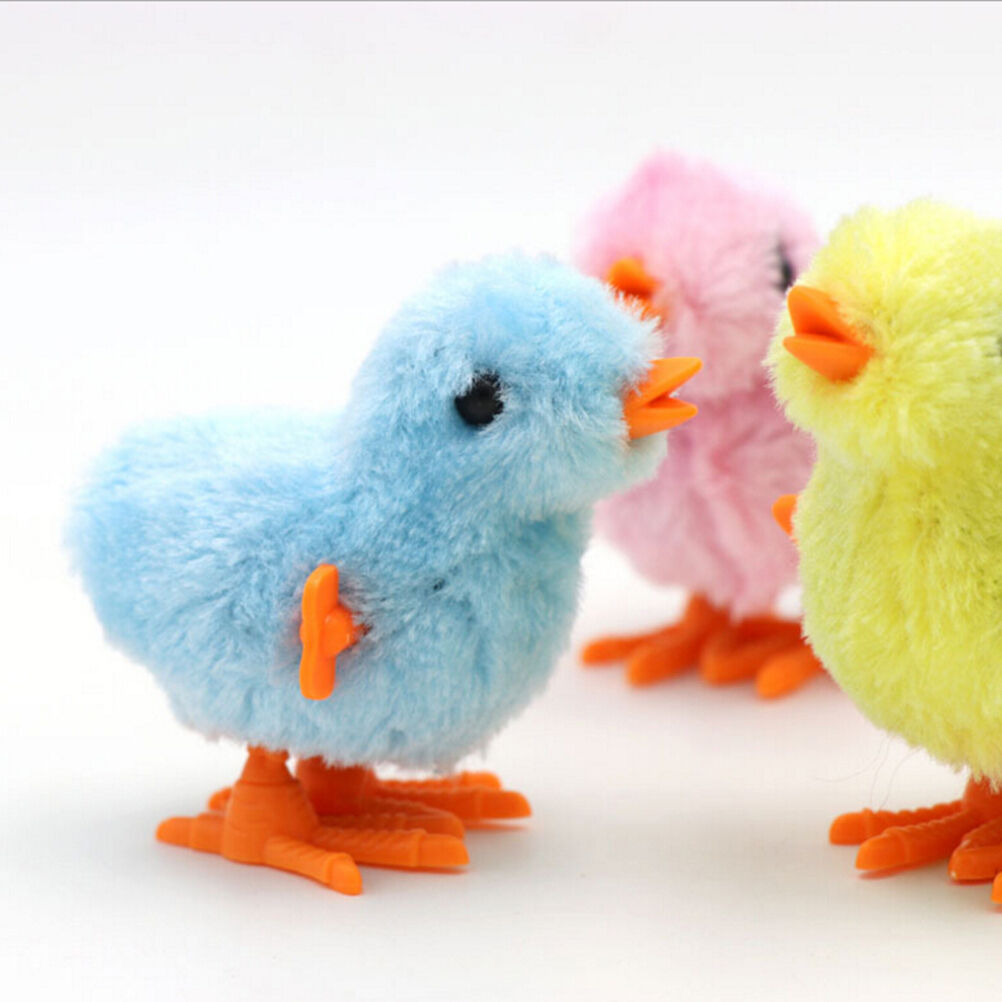 Fluffy Wind up Chicken Dance Clockwork Plush Chicken Fun Kids To.l8