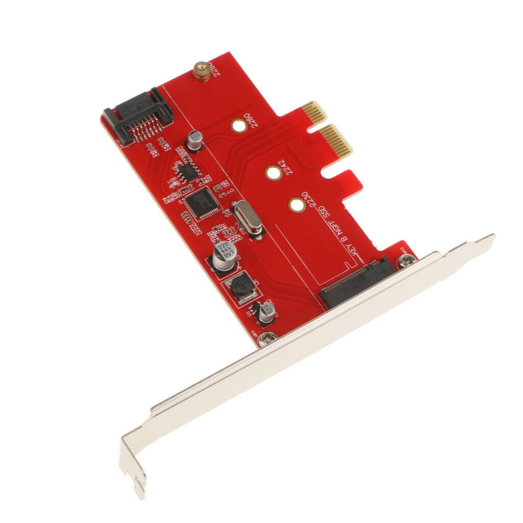 MagiDeal PCI-E SATA3.0 M.2 SSD PCI-e Card Express to SATA NGFF B Key Adapter