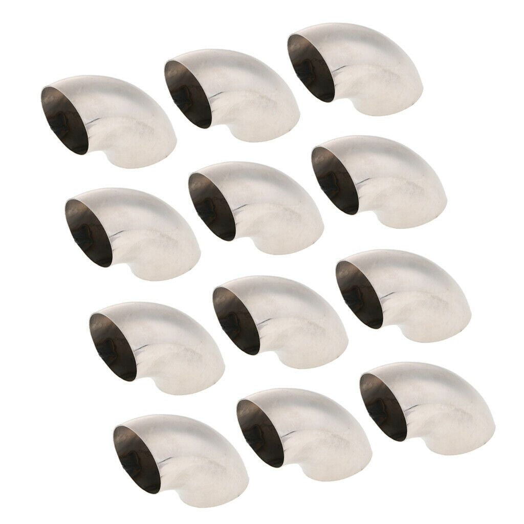 12Pcs Auto Stainless Steel 2.5" 90 Deg Bendable Exhaust Pipe Universal
