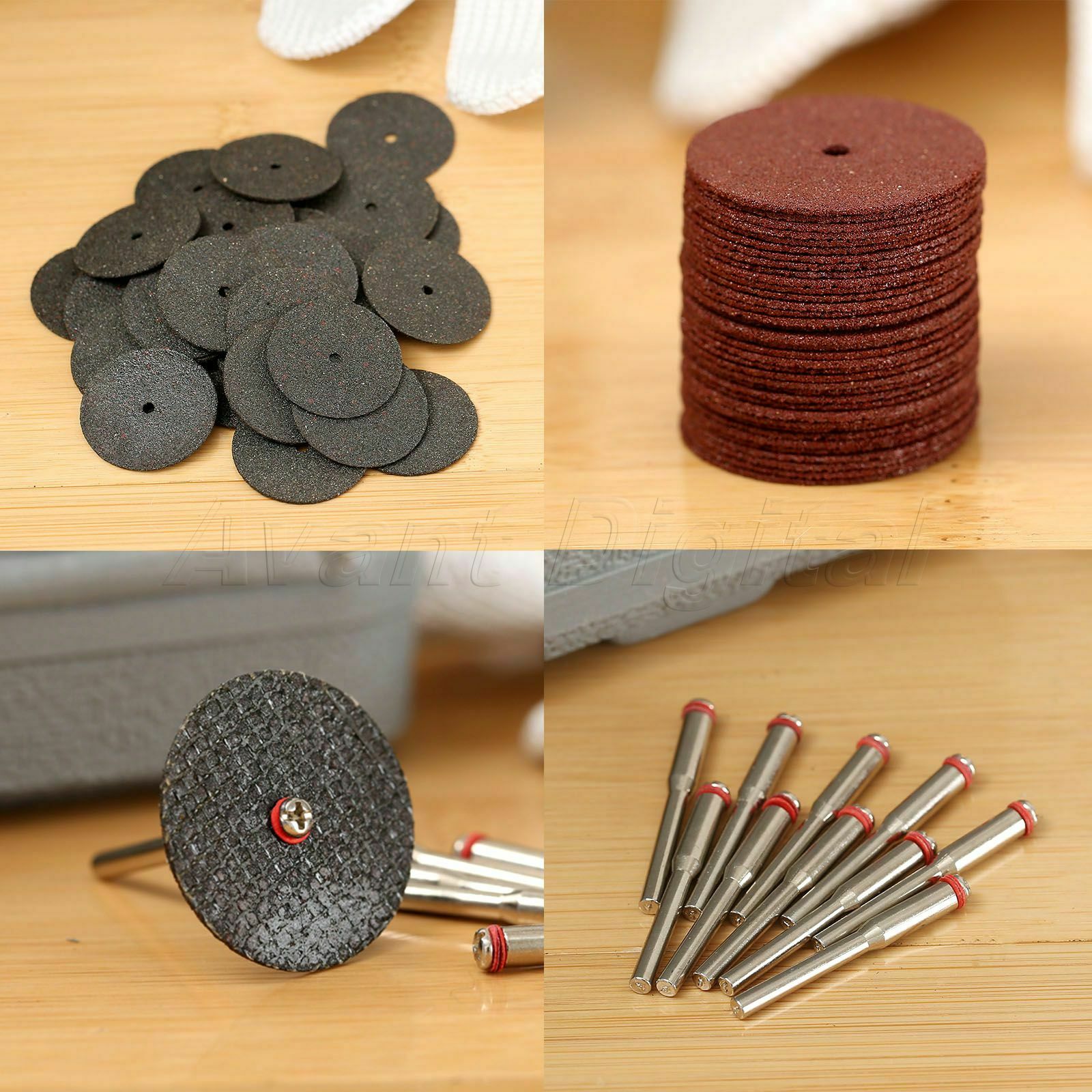 2 Tube 24mm Grinding Cutting Slitting Disc Wheels & 3.175mm Mandrel Rotary Tool