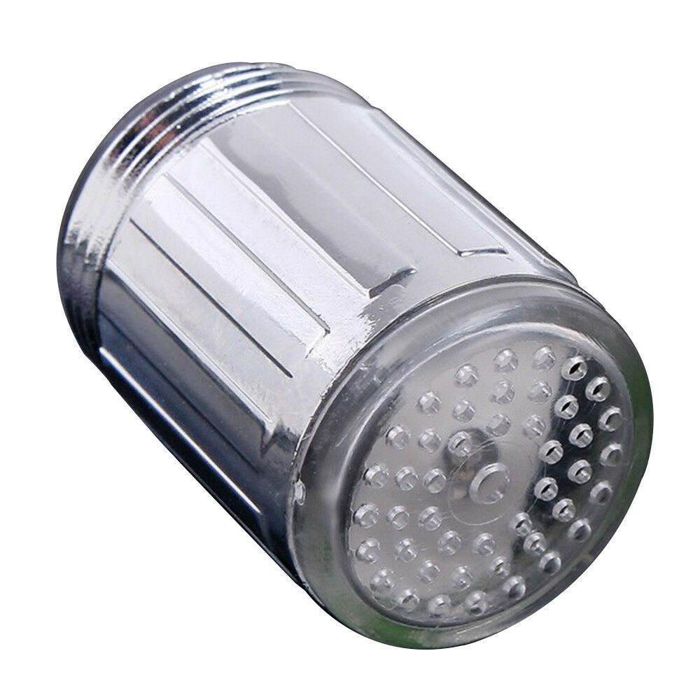 Luminous Glow Light-up LED Shower Tap Faucet Nozzle Head W/Blue Light New