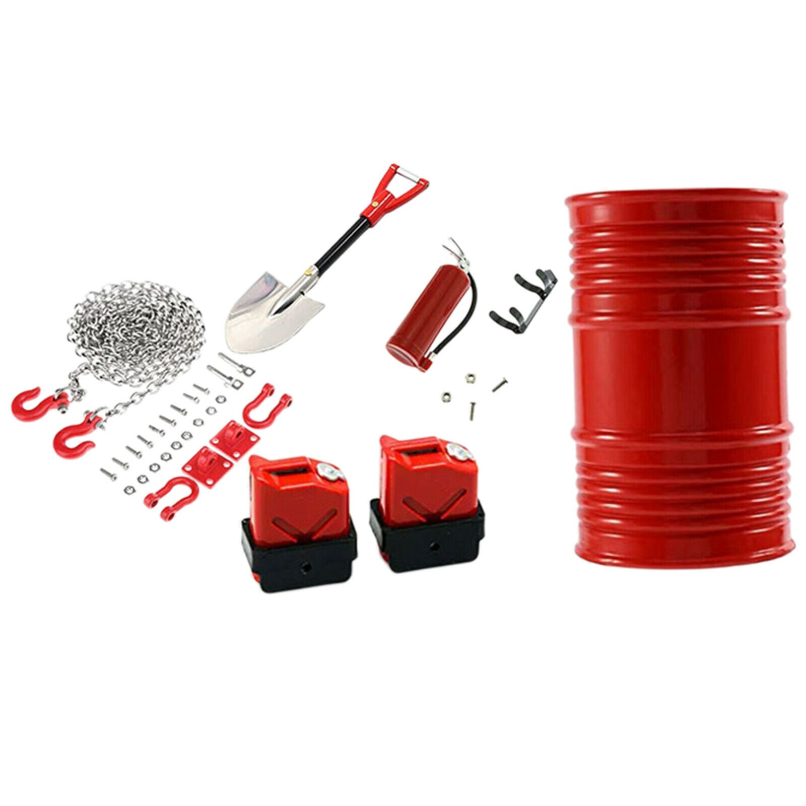 Decor Accessory Shovel Fire Extinguisher Set for SCX10 D90 TRX4 Parts RC Car