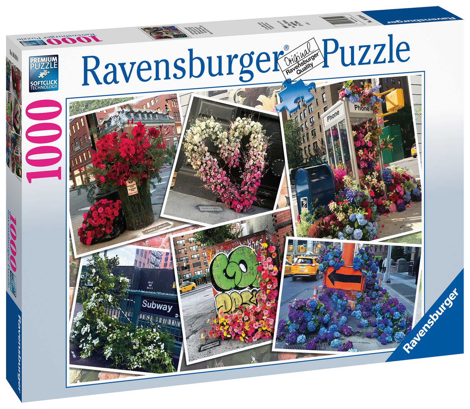 16819 Ravensburger NYC Flower Flash Jigsaw Puzzle 1000 Pieces Age 12 Years+