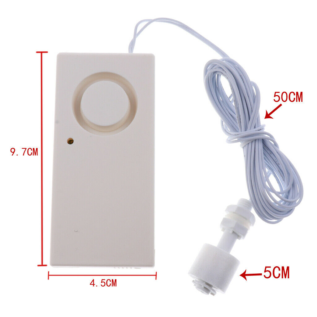 2pcs 2-in-1 Water Alarm Tub Sink Overflow Sensor Fish Water Tank Dry Alarm