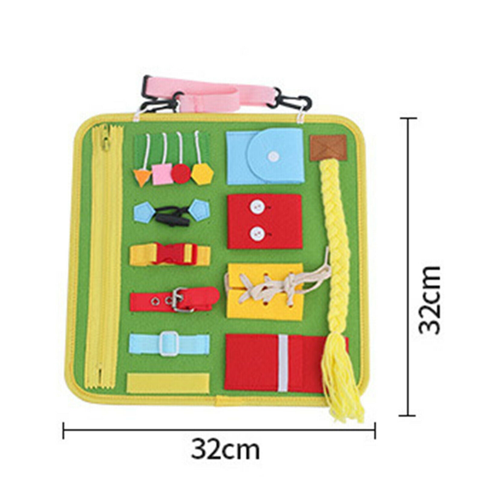 Toddler Busy Board Montessori Toys for 1 2 3 Years Old Kids Learn to Dress