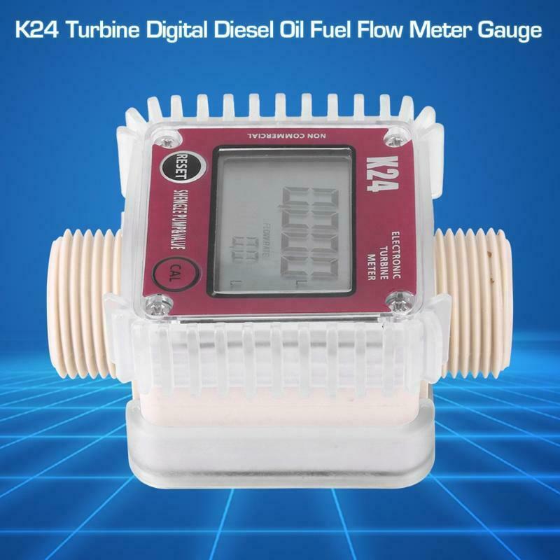K24 Turbine Digital Oil Fuel Flow Meter Gauge For Chemicals Liquid Water
