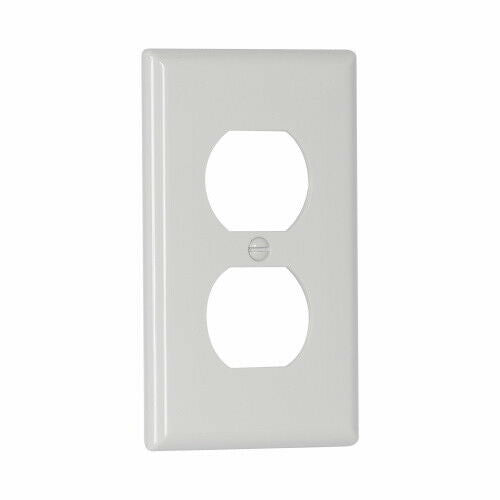 1pcs- EATON 5132W Standard Size Duplex Receptacle Wallplates Nylon 1-Gang