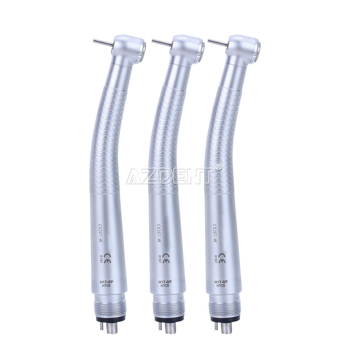 3PCS COXO Dental 4 Holes High Speed Standard Push Button 3 Water Spray Handpiece