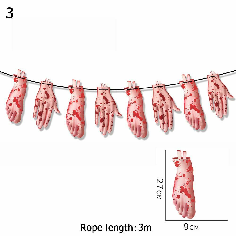 Ghost Happy Halloween Bloods Knives Halloween Paper Banner Home Decorations