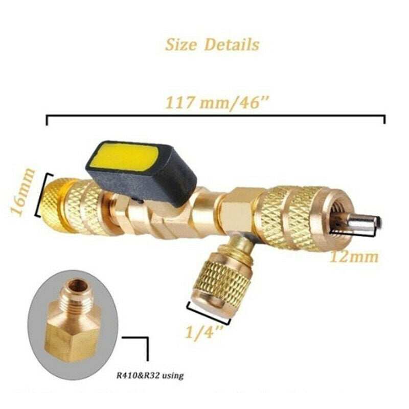 4X(1Pc R410A R22 Dual Size SAE Port HVAC Valve Core Removal/Installer Tool(A1H4)
