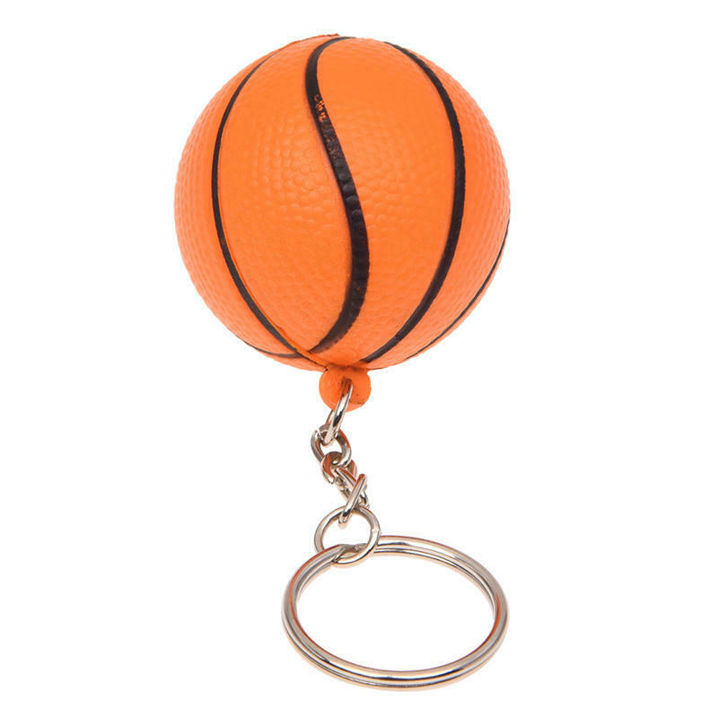 Orange Basketball Shape Decor Charm Key Chain Split Key Y6Y4Y4