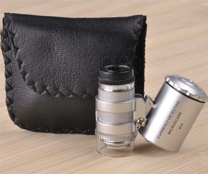 60X Magnifying Loupe Jewelry Jewelers Pocket Magnifier Loop microscope