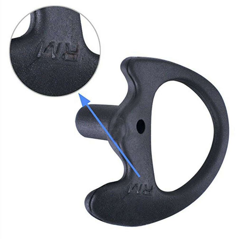 10Pairs Silicone Ear Bud for 2-way Radio Covert Acoustic Tube Earphone Black