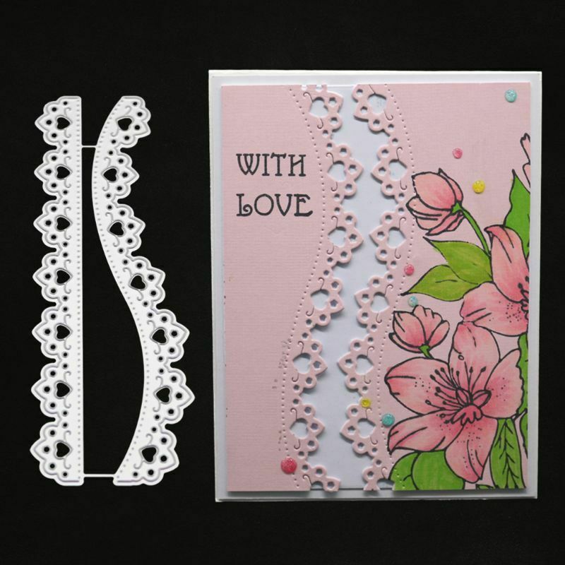 2pcs Lace DIY Cutting Dies Stencil Scrapbooking Album Paper Card Embossing Craft