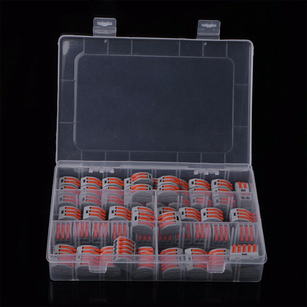 60Pcs Electrician Electrical Soft and Hard Wire Quick Connector Terminal Block