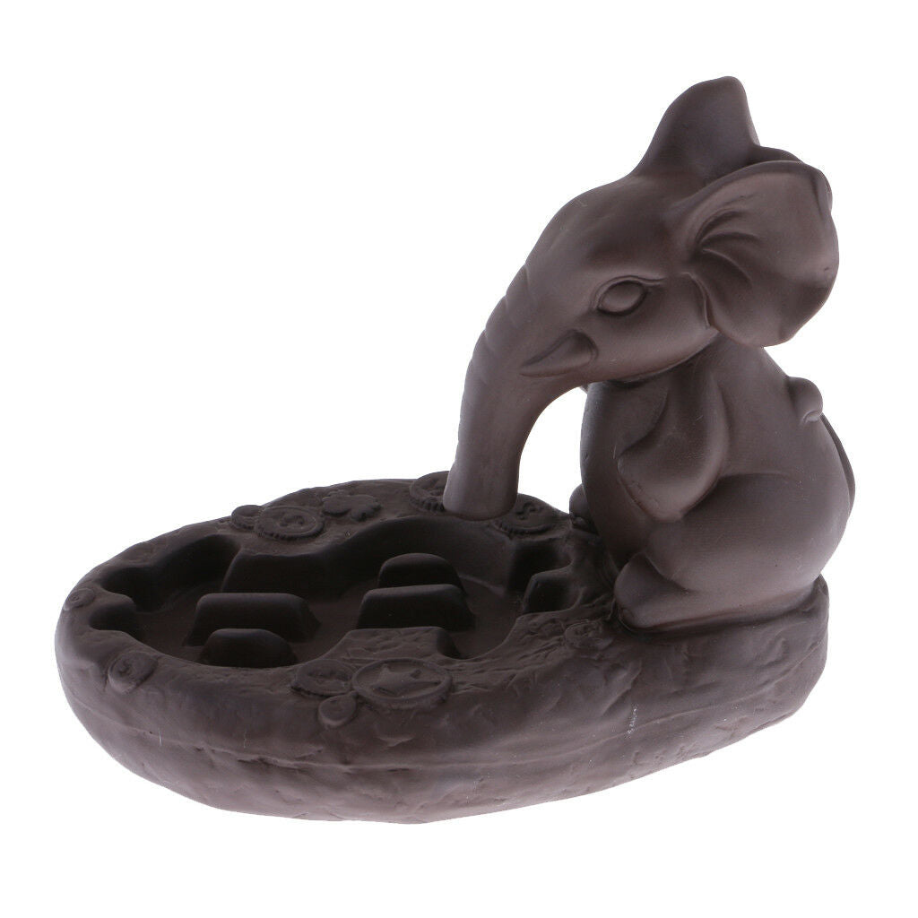Elephant Incense Burner Backflow Cone Holder Censer Ash Catcher Fragrance #8