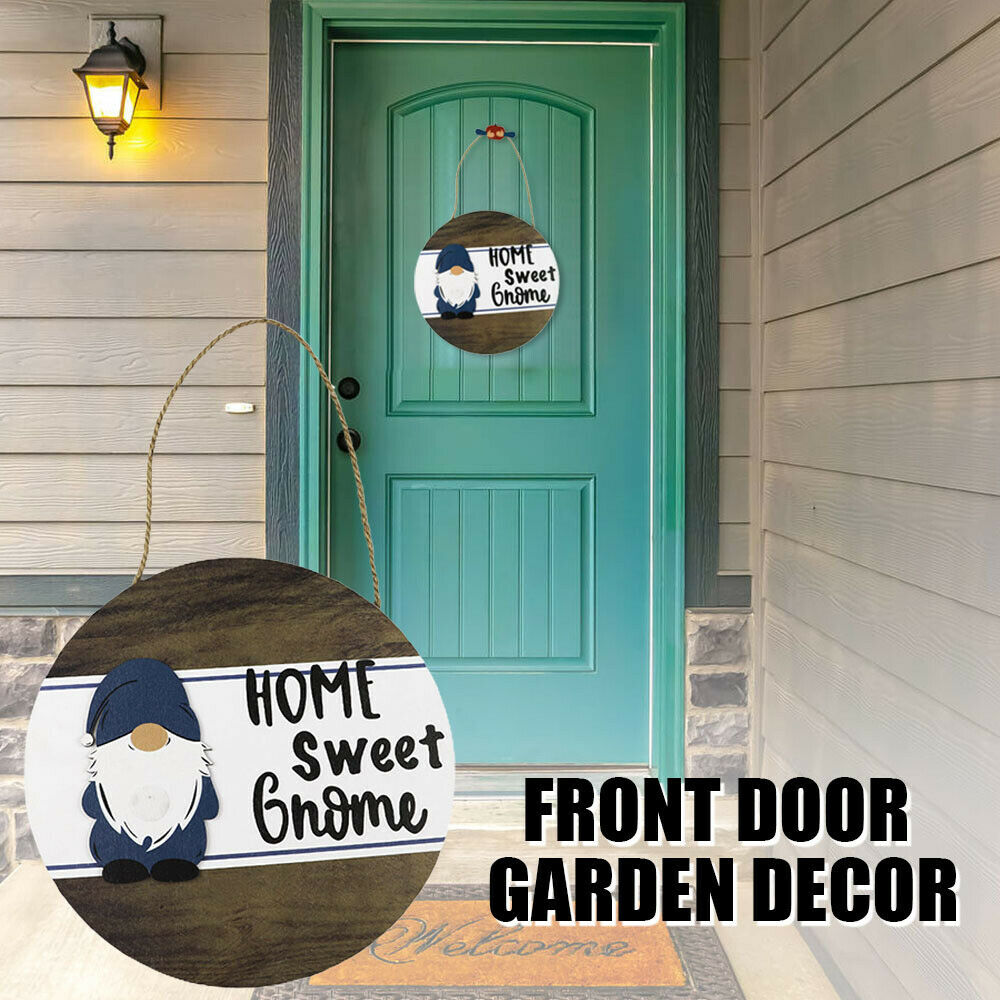 Welcome Hanging Sign with Interchangeable Holiday Pieces Front Door Garden Decor