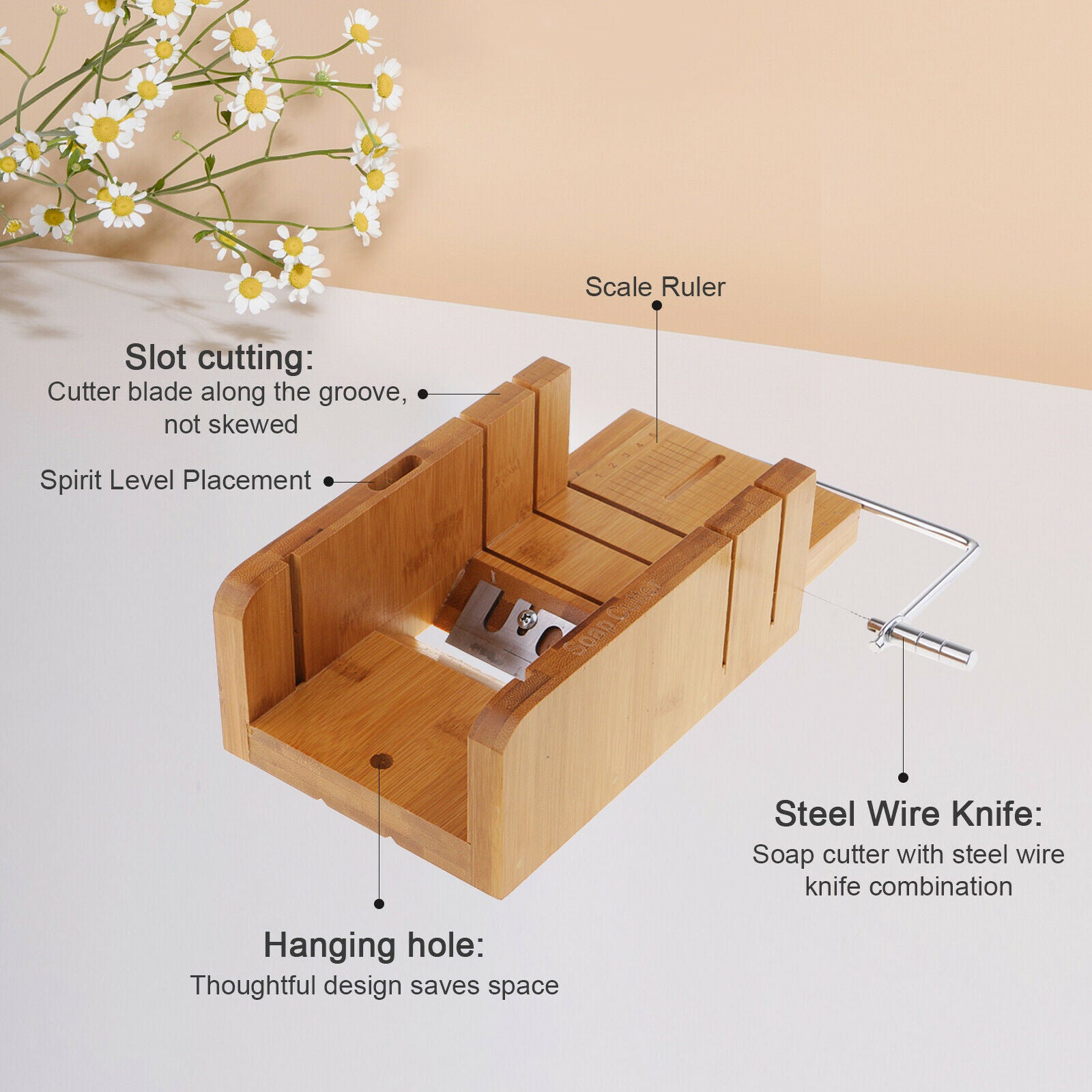 Wooden Soap Cutter Soap Beveler Handmade Soap Making Tool with Beveler