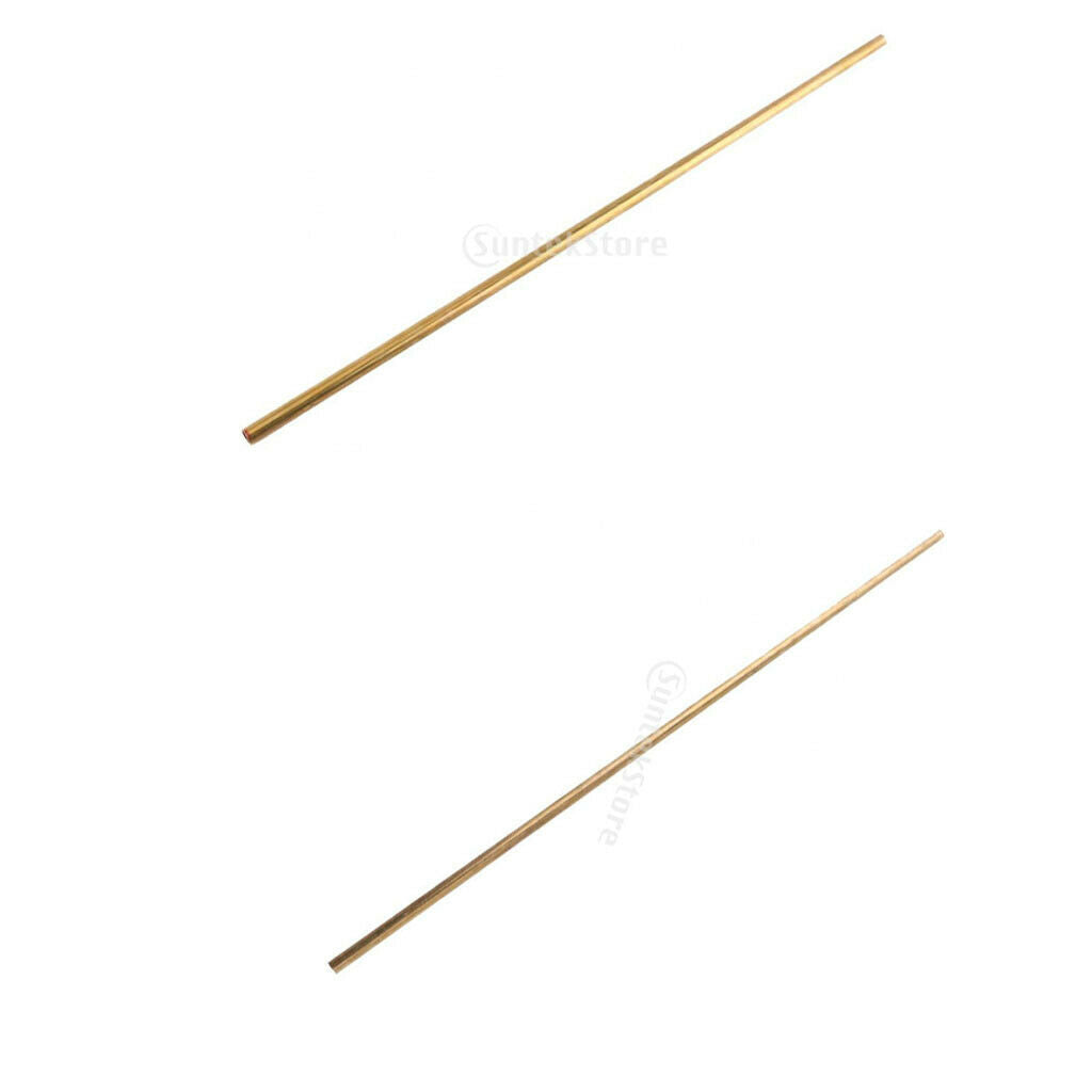 2x Brass Round Tube 50cm 19.68inch Length 8mm 10mm OD Straight Pipe DIY
