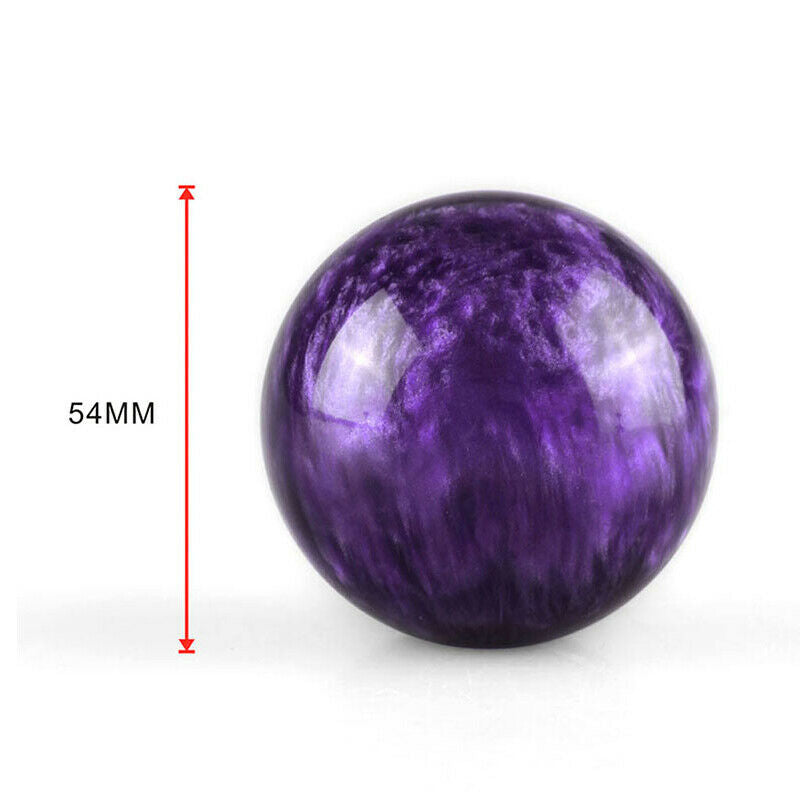 Round Ball Shape Auto Car Gear Shift Knob Shifter Lever Manual w/ M8 M10 Adapter