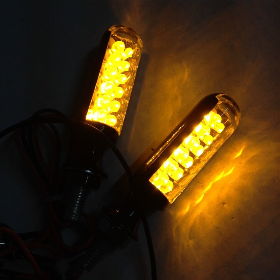 Amber Turn Signals Blinkers For Yamaha Kawasaki Shadow V Star VTX VN XVS VT S40