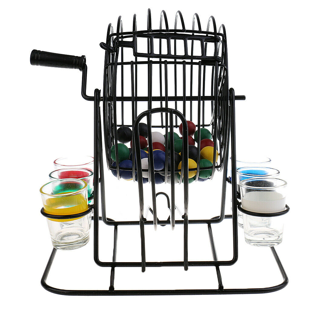 Bingo Machine Lottery Game, Mini Bingo Game Complete with Ball, Bar Mini Lottery